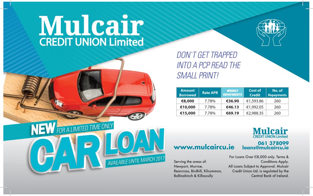 New Car Loan Rate - Mulcair Credit Union Limited