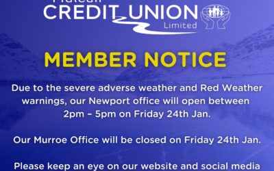 Member Notice – Weather Warning